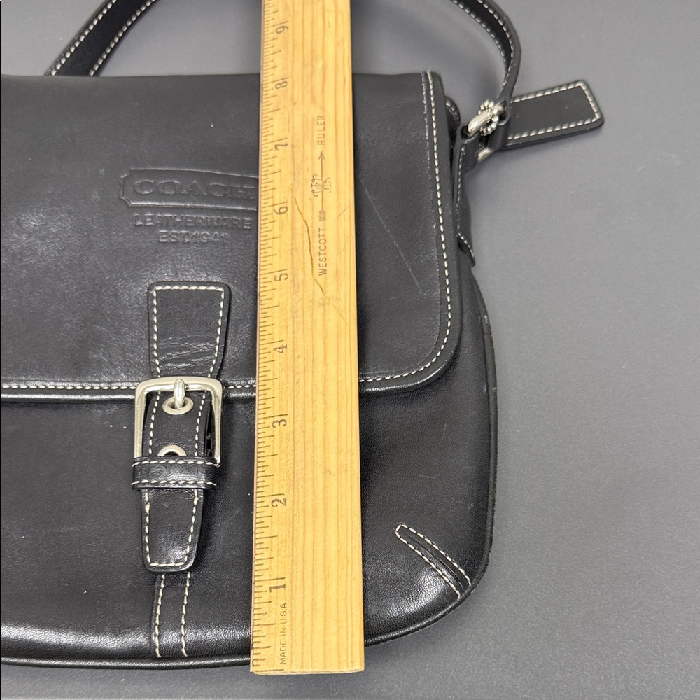 Vintage Coach Black Flap SoHo Leatherwear Messenger/Crossbody - Picture 10 of 10